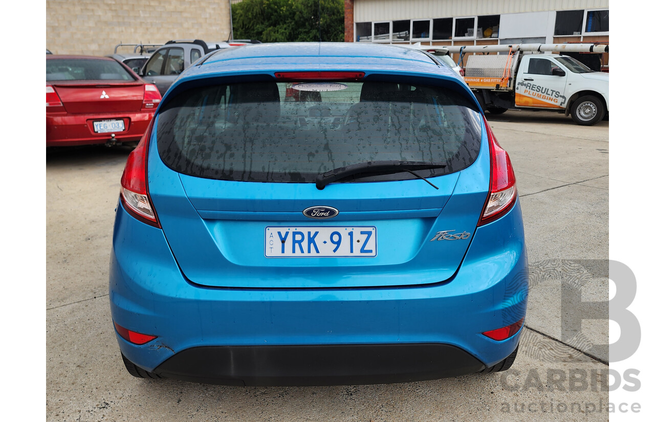 5/2014 Ford Fiesta Ambiente WZ 5d Hatchback Blue 1.5L