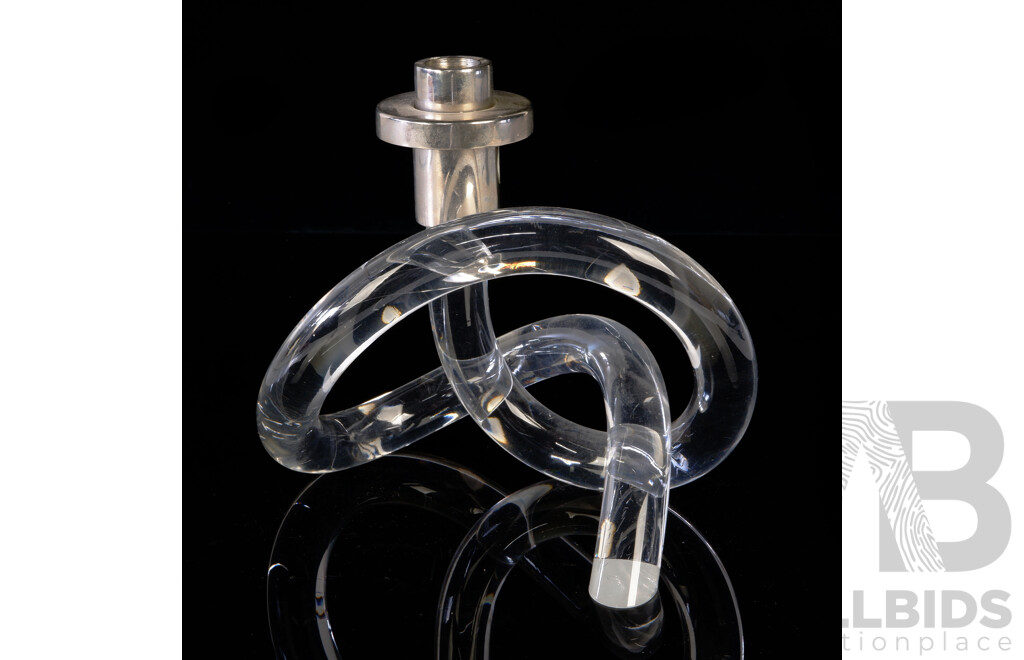 Dorothy C Thorpe Lucite Pretzel Candle Holder