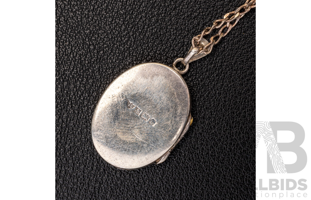 Sterling Silver (3) Vintage Lockets and Chains, 30.54 Grams