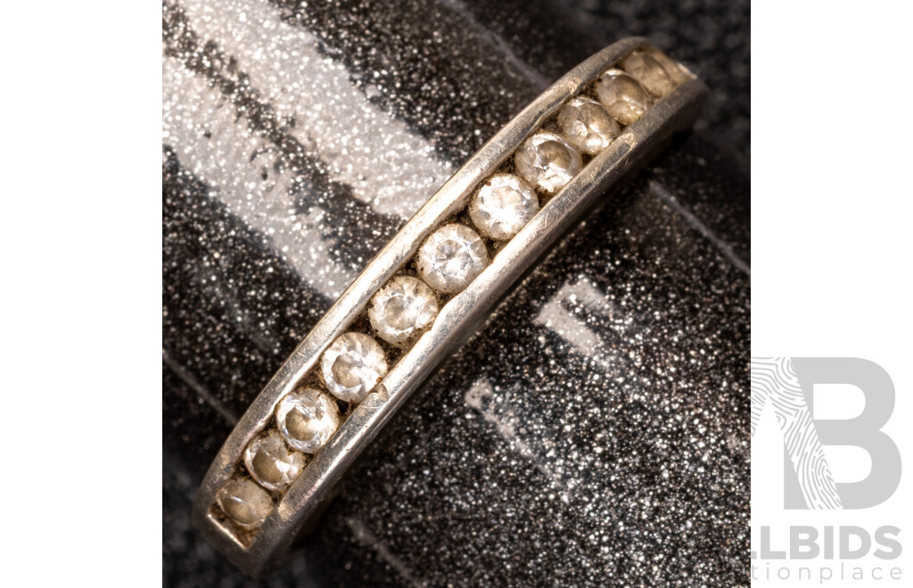 Pandora Family Circle Necklace, Cz Studs and (5) Rings, All Sterling Silver, 27.74 Grams