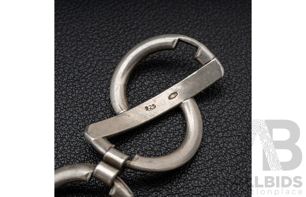 Sterling Silver Fancy Wide Link Bracelet, 20cm Long, 35.20 Grams