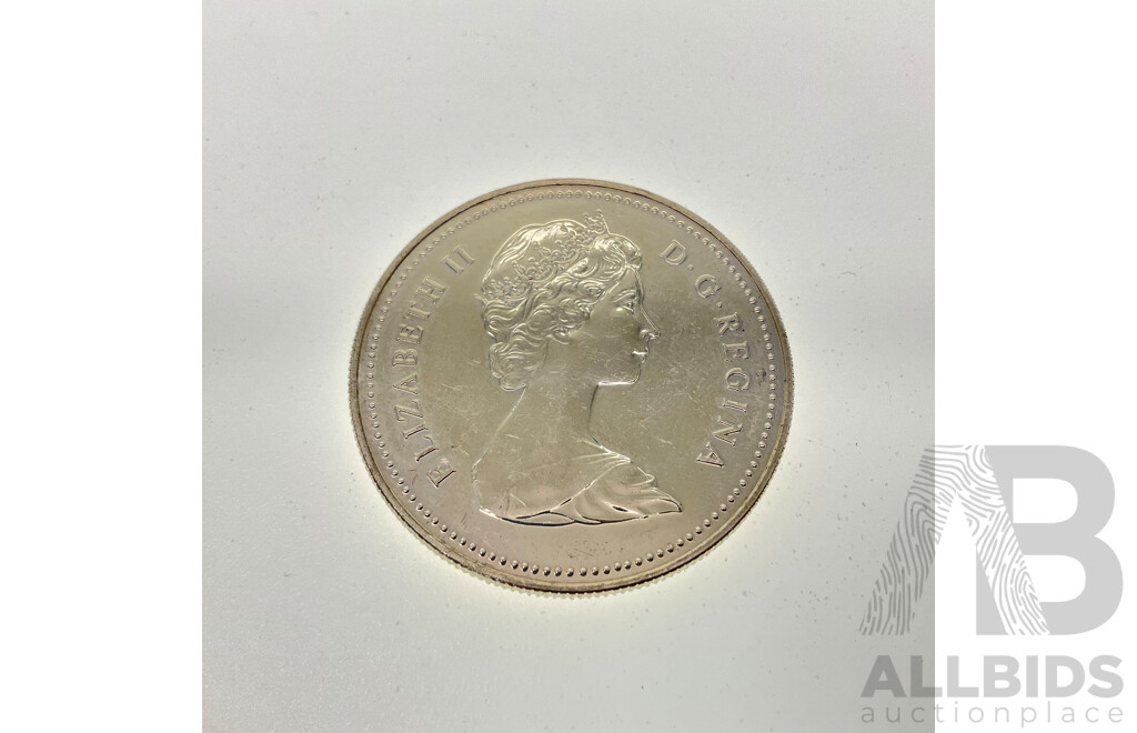 Canada 1980 Silver One Dollar Coin, 100th Anniversary of the Arctic Territories .500