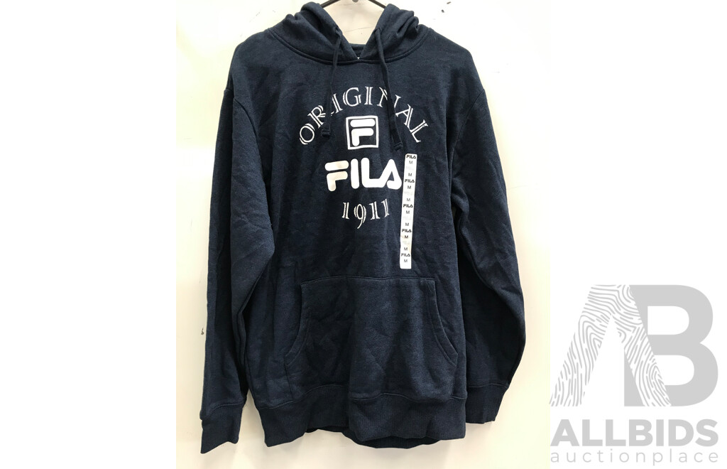 Fila 1911 Navy Hoodie (Size: Medium)