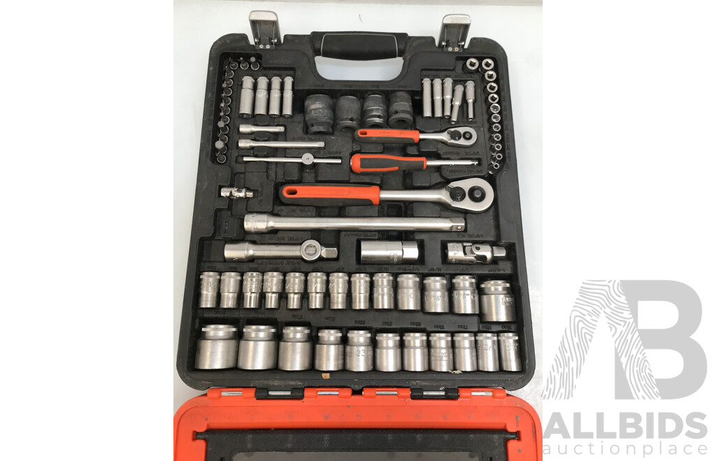 Bahco 1/4 and 1/2 Inches 87 Piece Combined Socket & Spanner Set