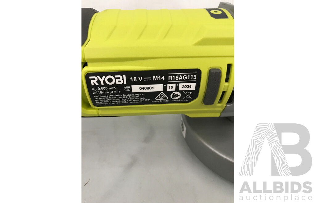 Ryobi 150mm Circular Saw and Ryobi 115mm Angle Grinder with Tool Bag