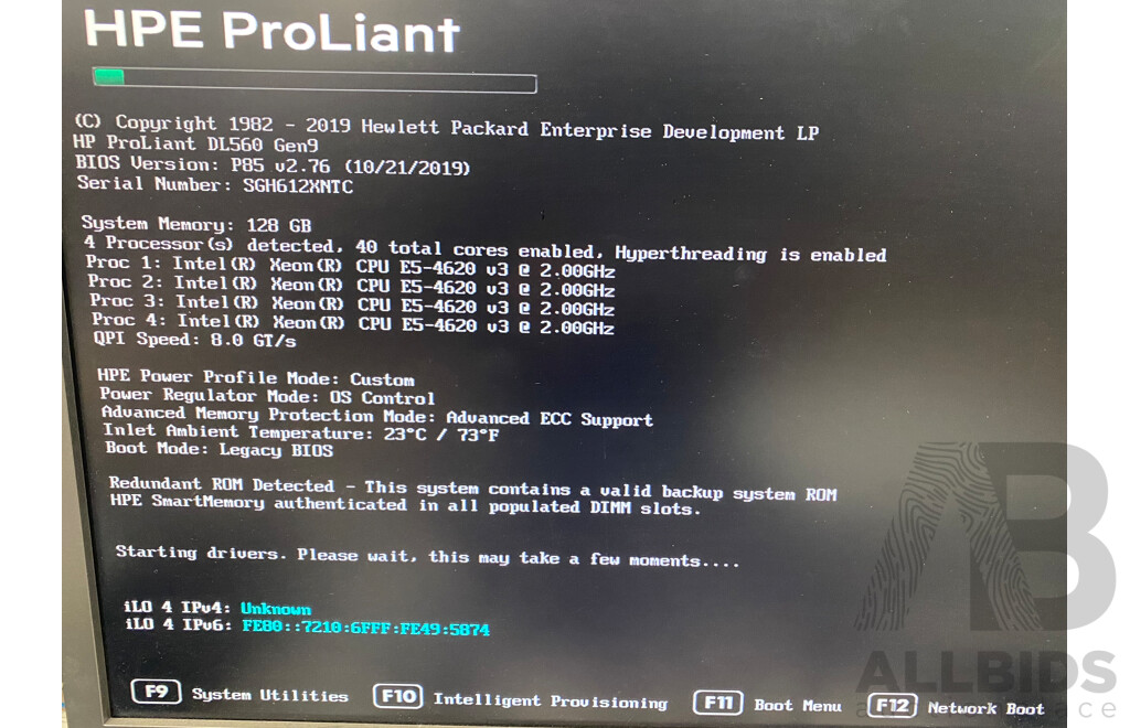 HP ProLiant DL560 Gen9 Quad Intel Xeon (E5-4620 V3) 2.00GHz-2.60GHz 10-Core CPU 2RU Server W/ 128GB DDR4