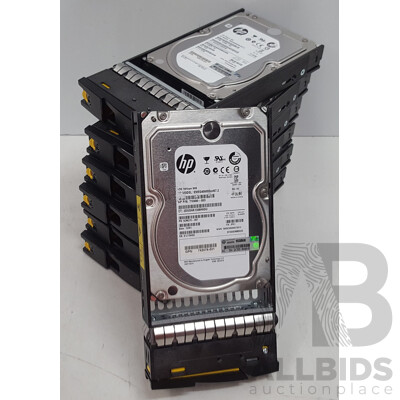 HP 4TB 7.2K SAS 3.5-Inch Hard Drives - Lot of Seven