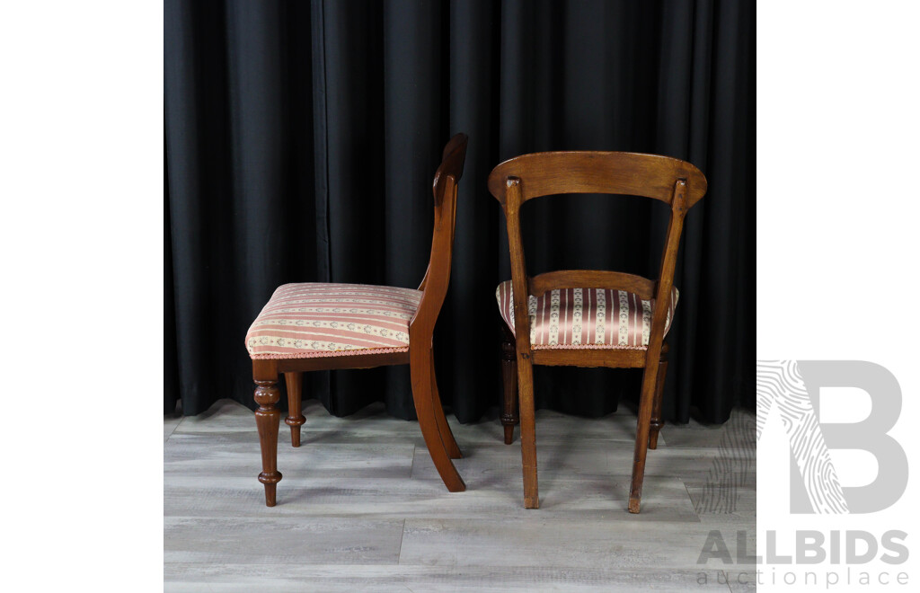 Set of Ten Late Victorian Cedar Balloon Back Dining Chairs