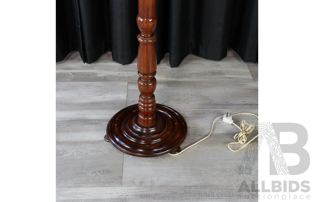 Carved and Turned Floor Lamp