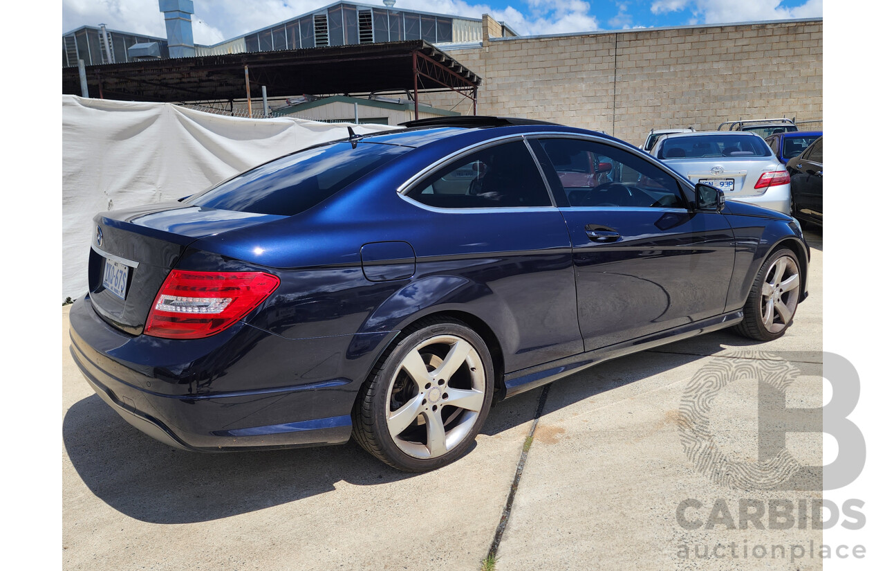 4/2014 Mercedes-Benz C250  W204 MY14 2d Coupe Blue 1.8L