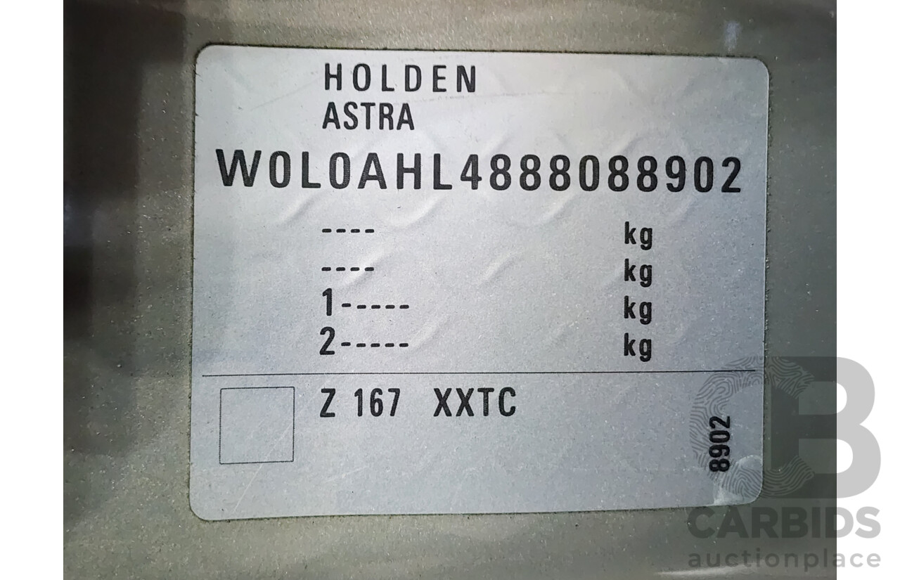 6/2008 Holden Astra 60TH Anniversary AH MY08.5 5d Hatchback Gold 1.8L