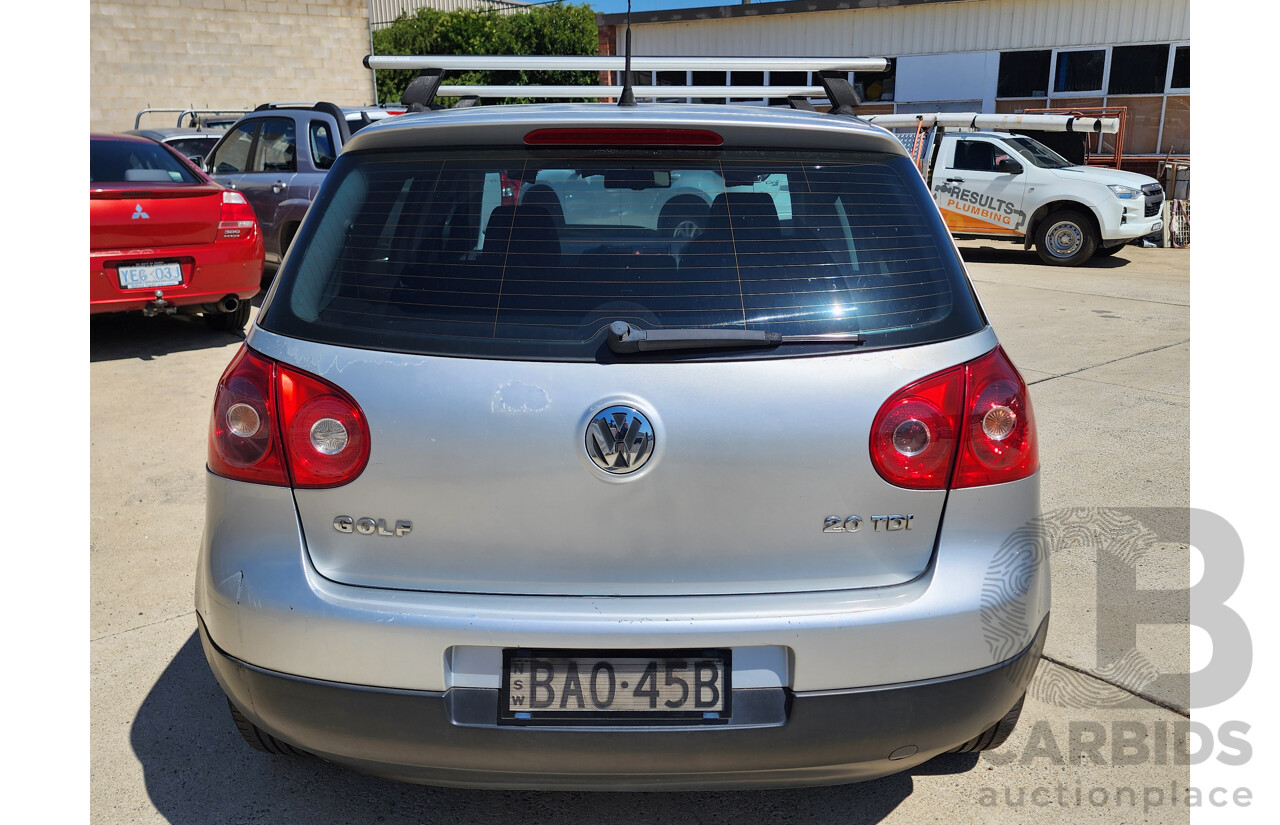 12/2006 Volkswagen Golf 2.0 TDI Comfortline 1K 5d Hatchback Silver 2.0L