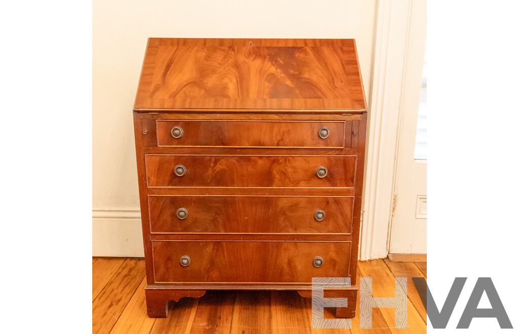 Reproduction Mahogany Drop Front Bureau