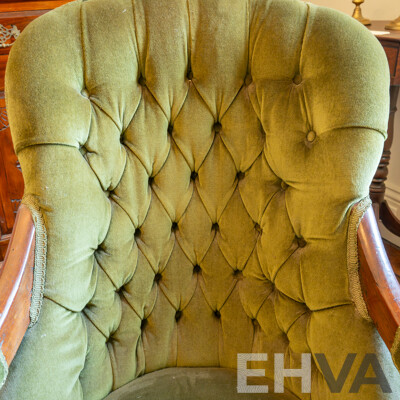 Victorian Mahogany Library Chair