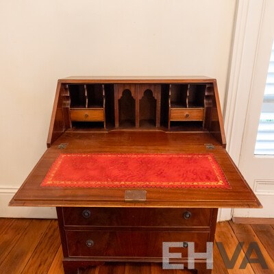 Reproduction Mahogany Drop Front Bureau