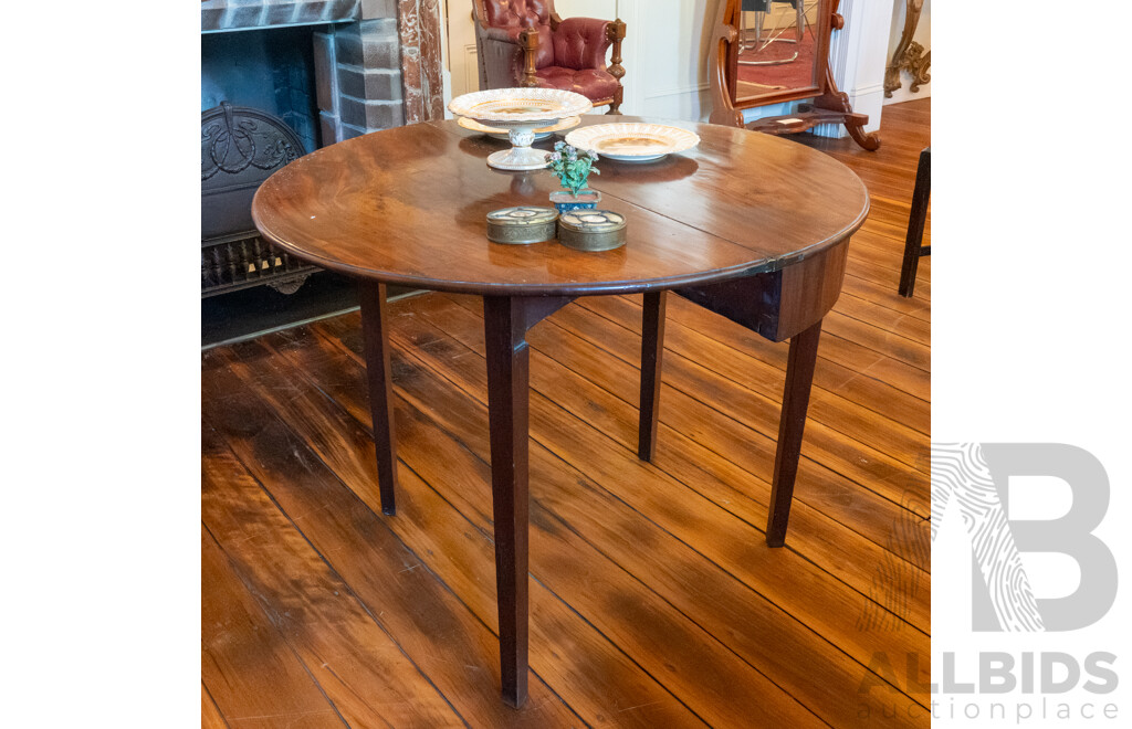 Georgian Oak Drop Side Table