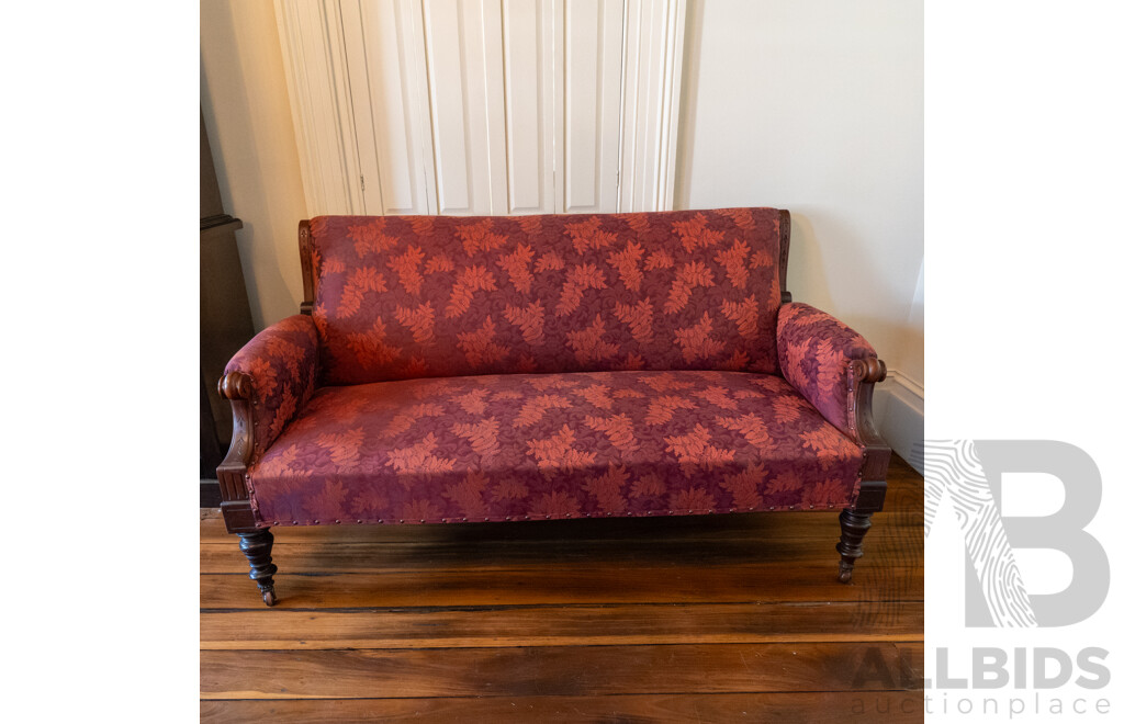 Edwardian Mahogany Three Seater Sofa