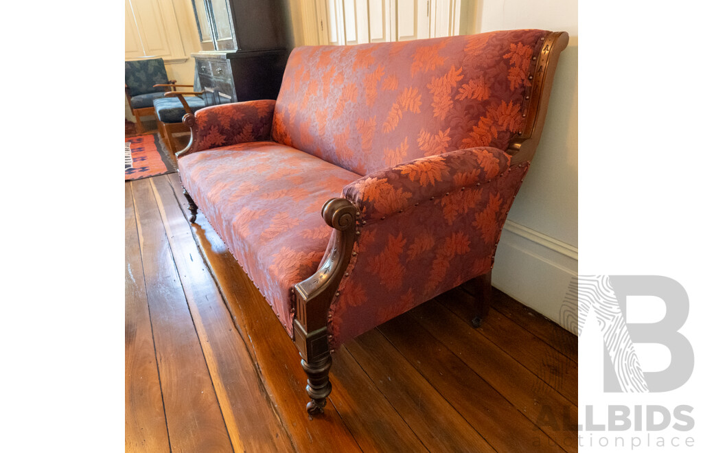 Edwardian Mahogany Three Seater Sofa