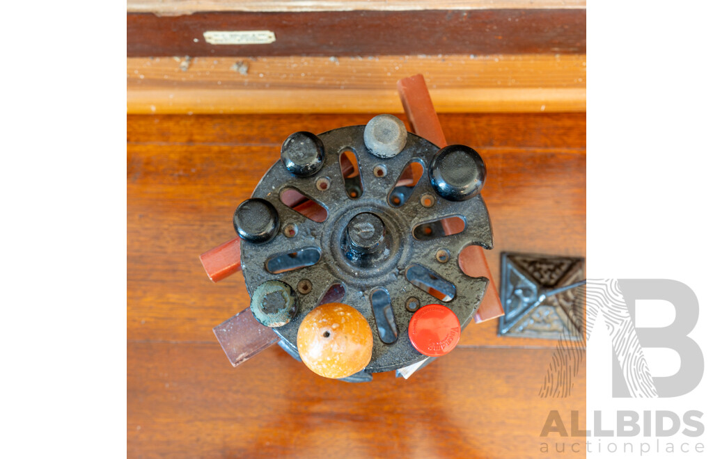 Victorian Cast Iron Stamp Stand with Letter Spike