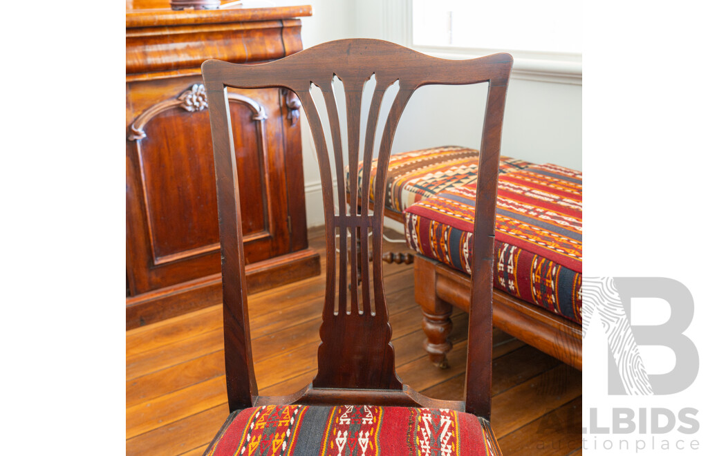 Set of Six Mahogany Hepplewhite Dining Chairs