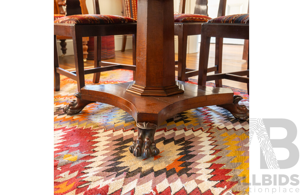 Good William IV Single Pedestal Mahogany Dining Table