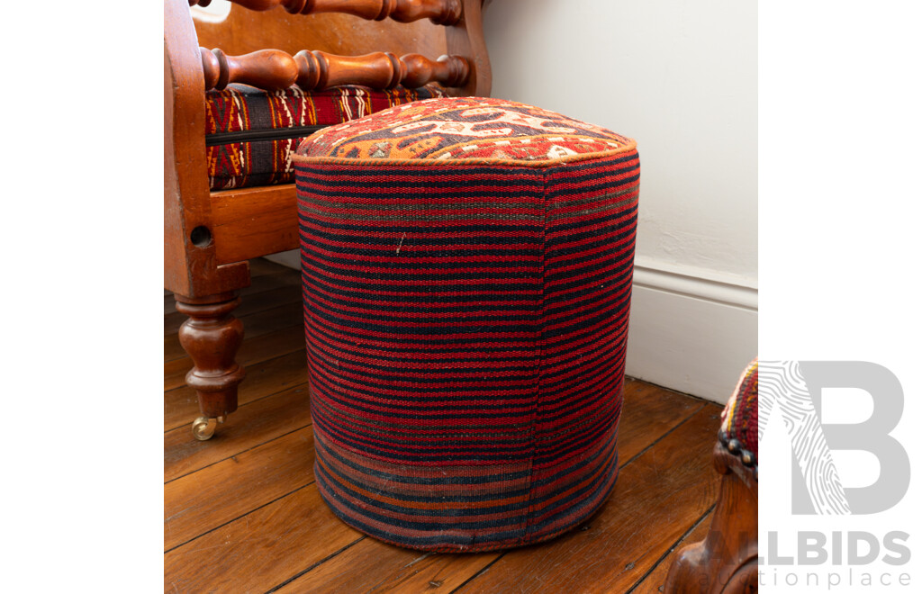 Vintage Kilim Ottoman