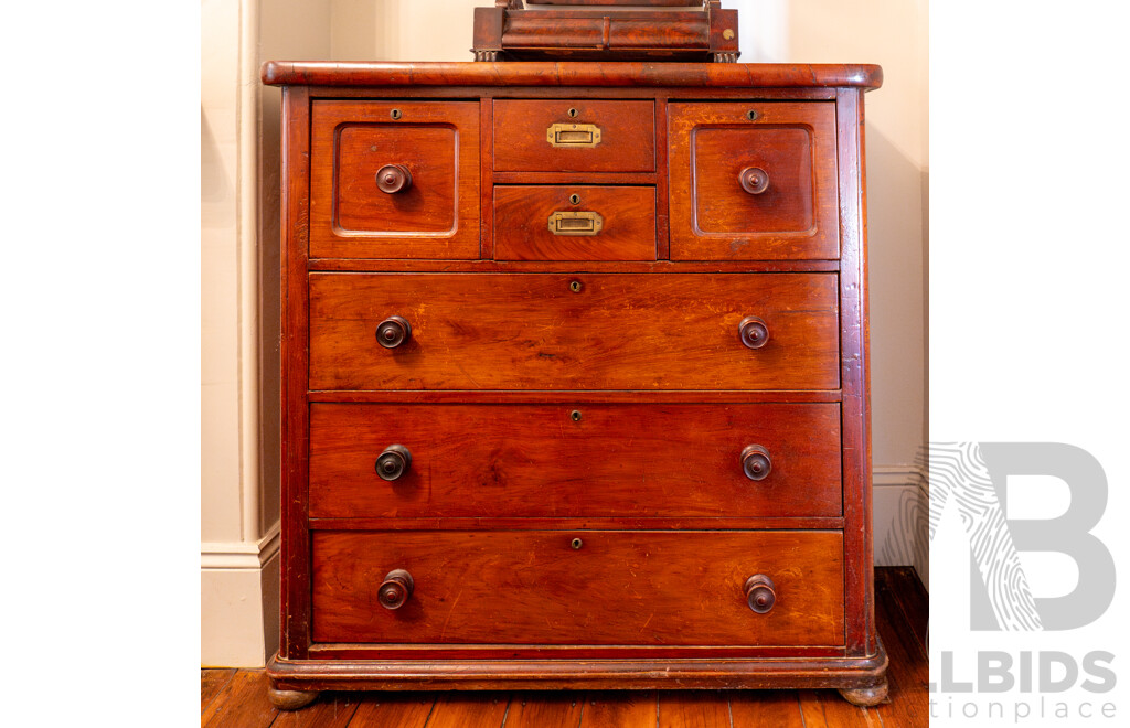 Victorian Cedar Seven Drawer Chest