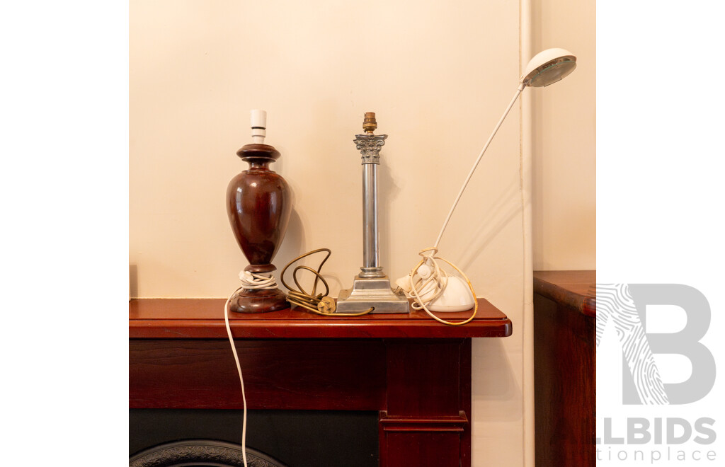 Collection of Three Various Table Lamps