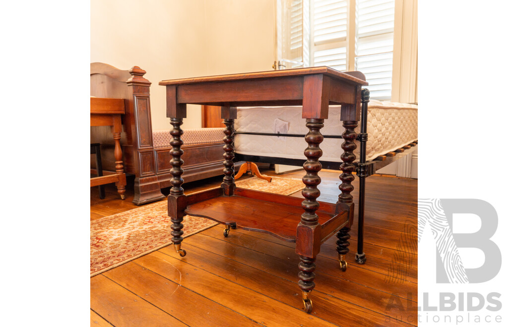 Victorian Cedar Bobbin Turn Wash Stand