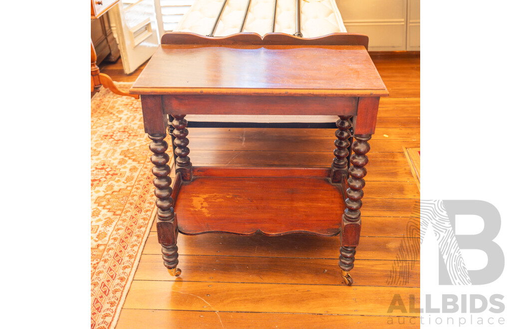 Victorian Cedar Bobbin Turn Wash Stand