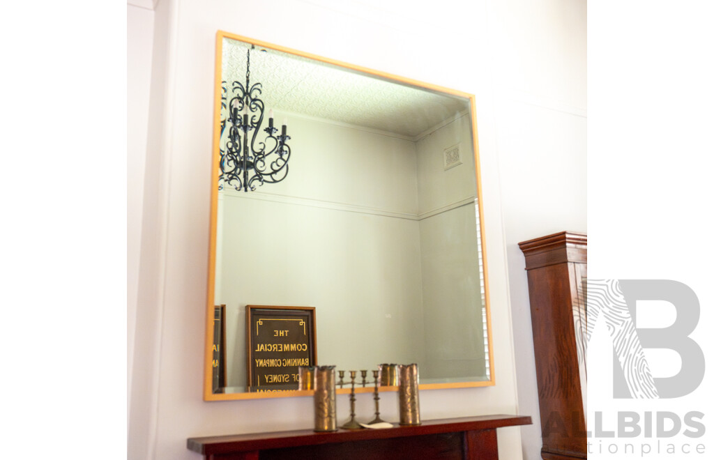 Large Modern Bevelled Edge Mirror