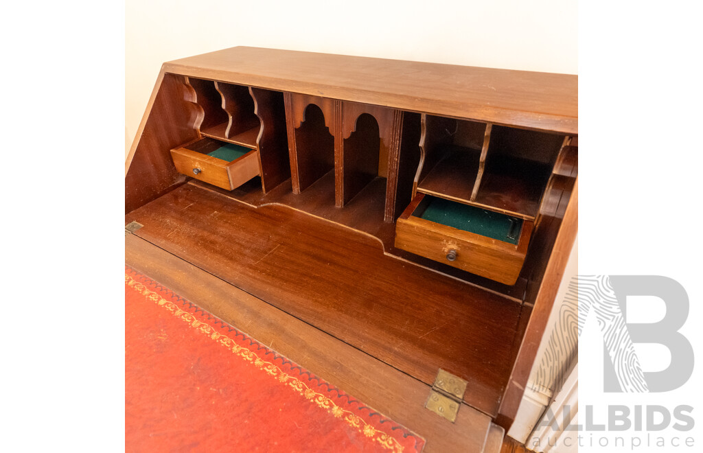 Reproduction Mahogany Drop Front Bureau