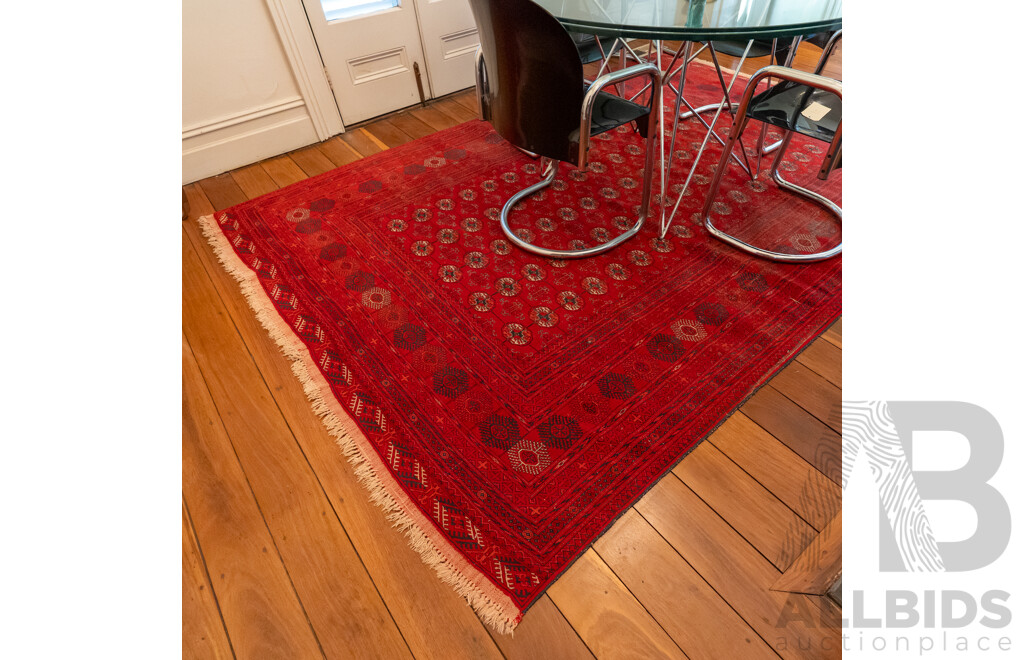 Hand Knotted Indo Persian Wool Bokhara Rug