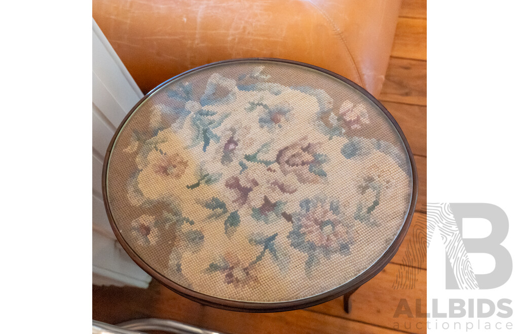 Edwardian Tapestry Top Side Table