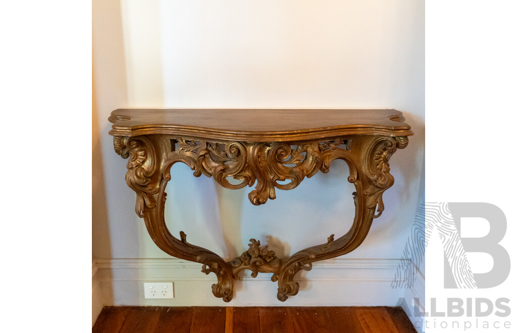 Carved Antique Gilt Console