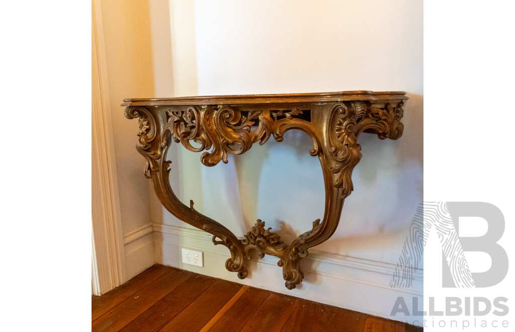 Carved Antique Gilt Console