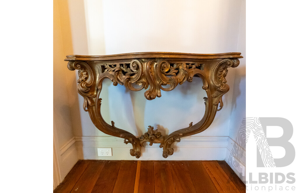 Carved Antique Gilt Console