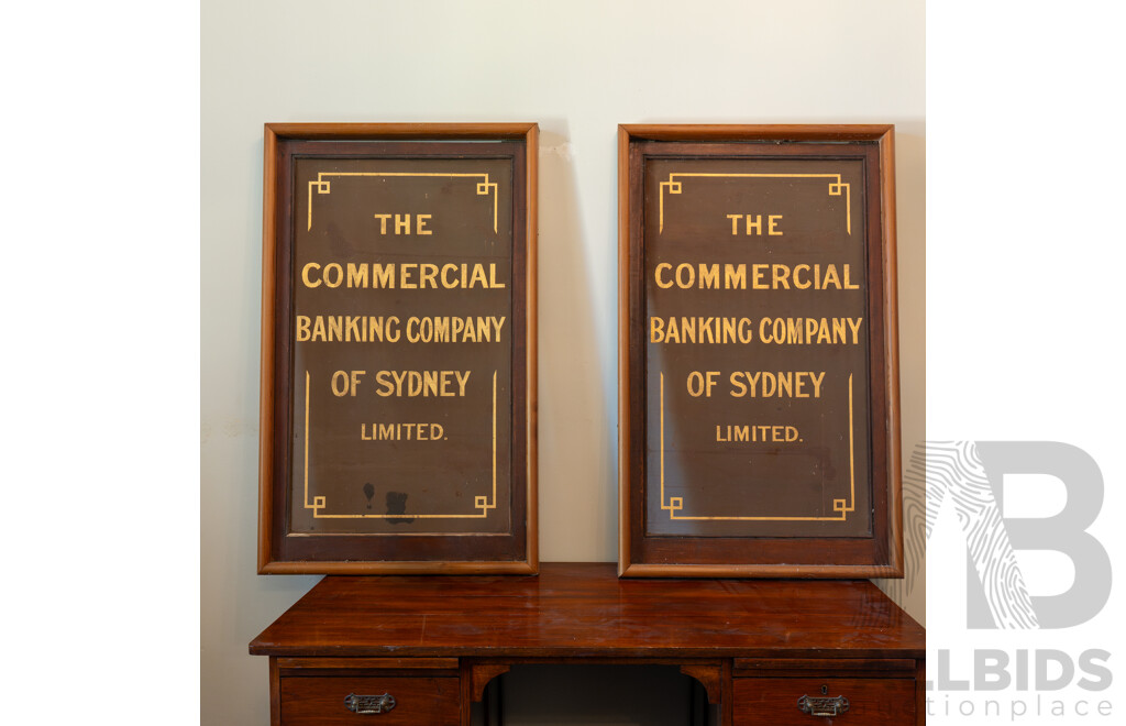 Pair of Original Commercial Banking Company Fly Screens