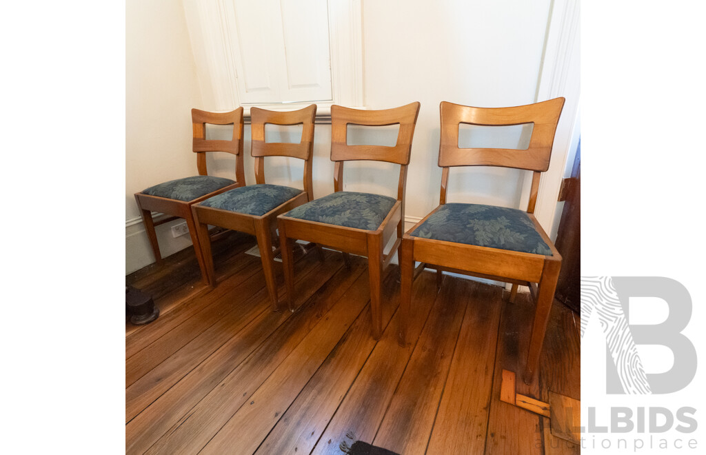 Set of Four Maple Dining Chairs by Edward Hill