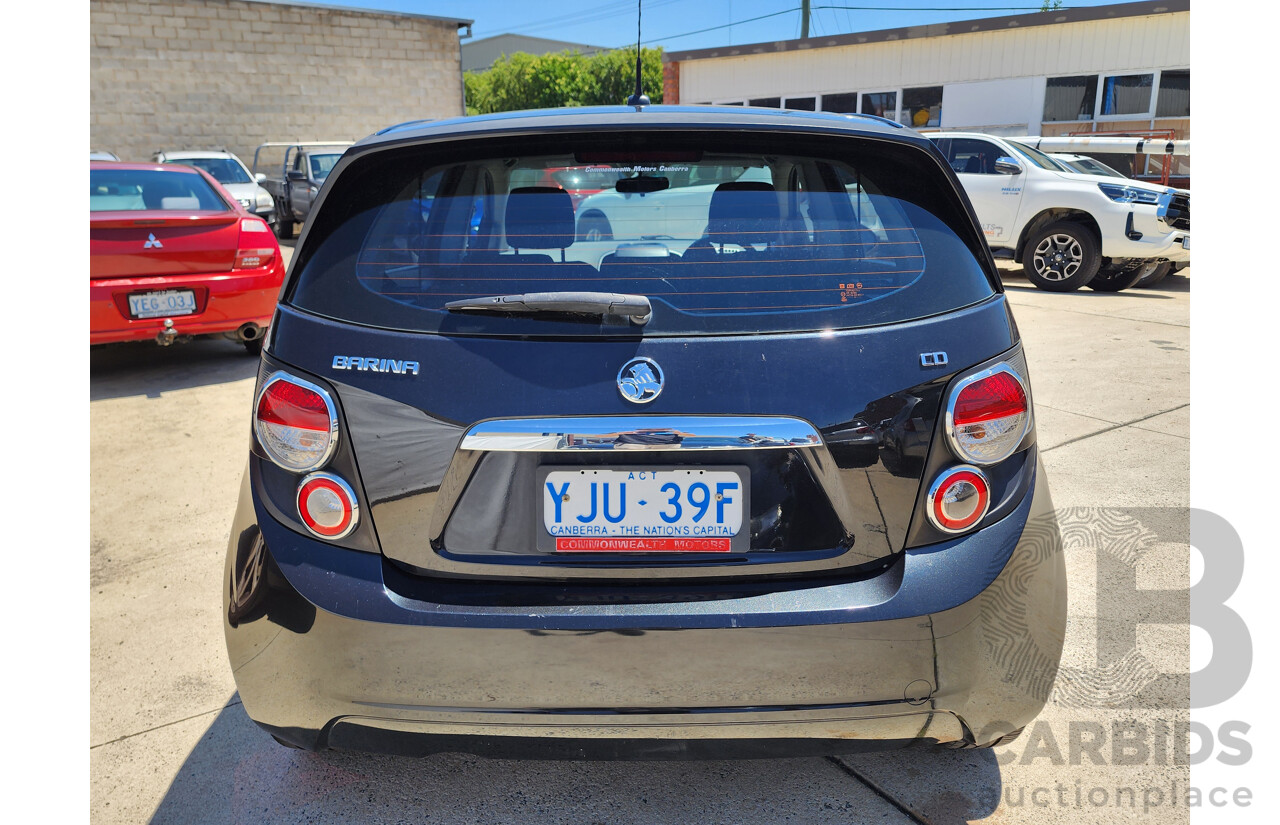 10/2013 Holden Barina CD TM MY13 5d Hatchback Black 1.6L