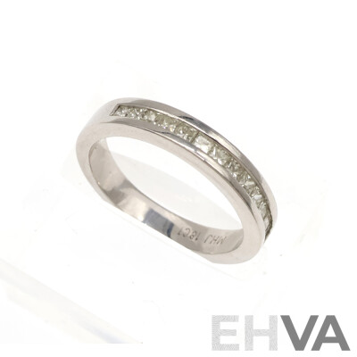 18ct Michael Hill Jewellers Diamond Engagement & Wedding Ring Set, TDW 1.51CT, Size L1/2, 11.79 Grams