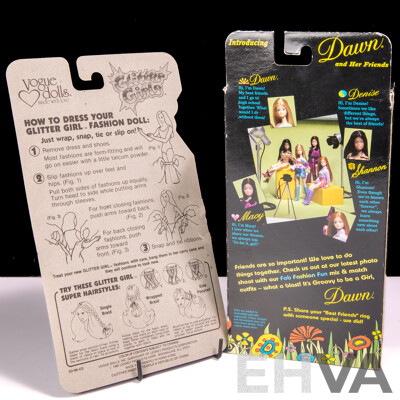 Original Dawn Doll Series Denise, Sealed in Box Along with Glitter Girls by Vouge Dolls Sealed on Card