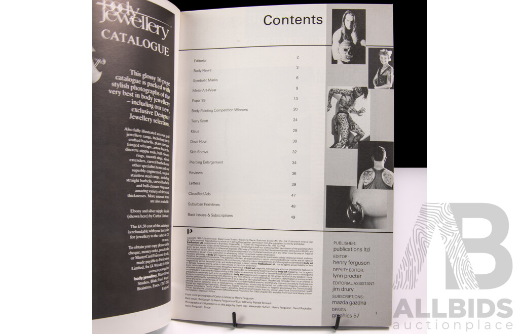 Collection Body Art Magazines Along with Body Art Book by NLA