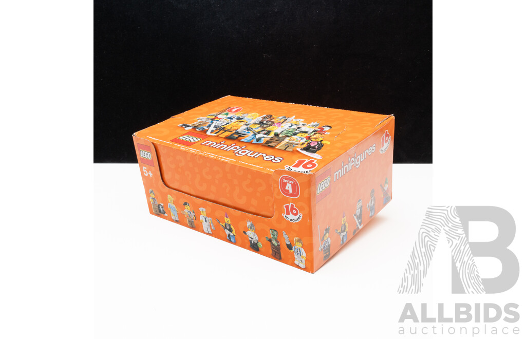 Vintage Retired LEGO Minifigure Series 4 - Punk Rocker #4 8804, Quantity 60 Sealed Minifigs in Sealed Box, Sealed New in Box
