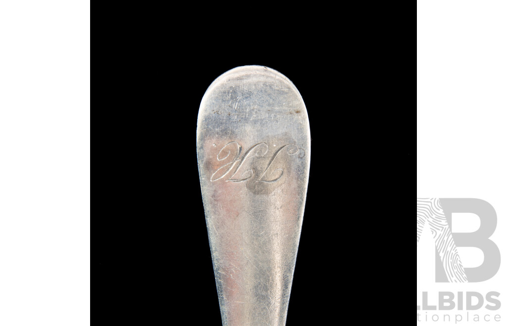 Collection Three Antique .833 Silver Dutch Table Spoons, 1860, Johanna Maria Brunig