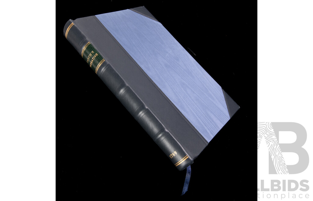 Limited Edition 55 of 212, A Narrative of the Expedition to Botany Bay, Watkins Tench, Edition Renard, Gaston, Renard, Melbourne, 2004, Case Bound in Half Navy Ox Skin & Moire Cloth Sides