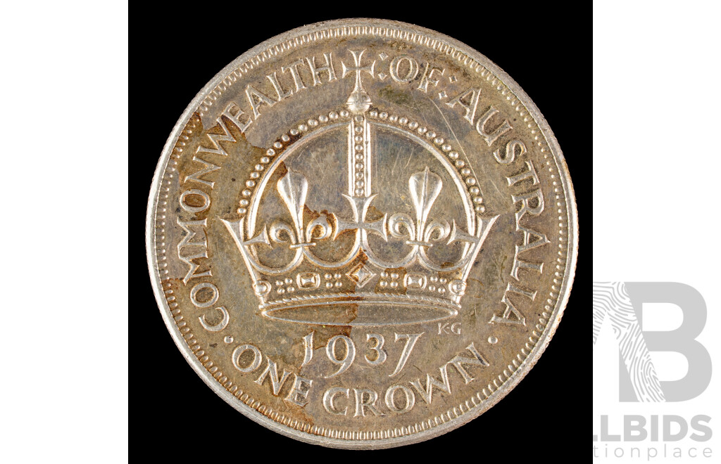 Australian 1937 KGVI Silver Crown .925
