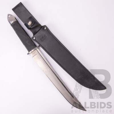 United Cutlery 440 Stainless Steel Honshu Tanto Knife in Leather Sheath