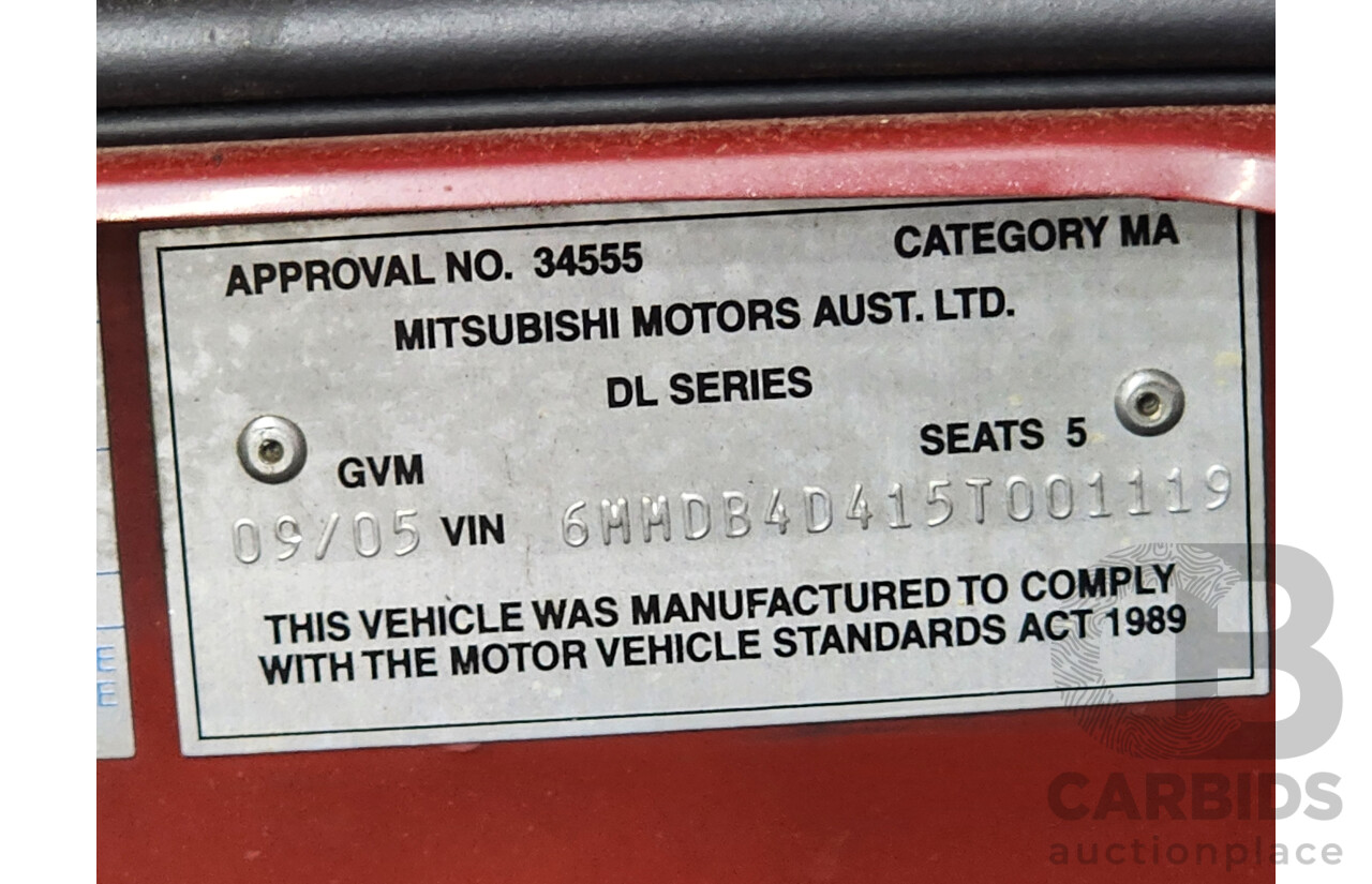 9/2005 Mitsubishi 380  DB 4d Sedan Maroon 3.8L