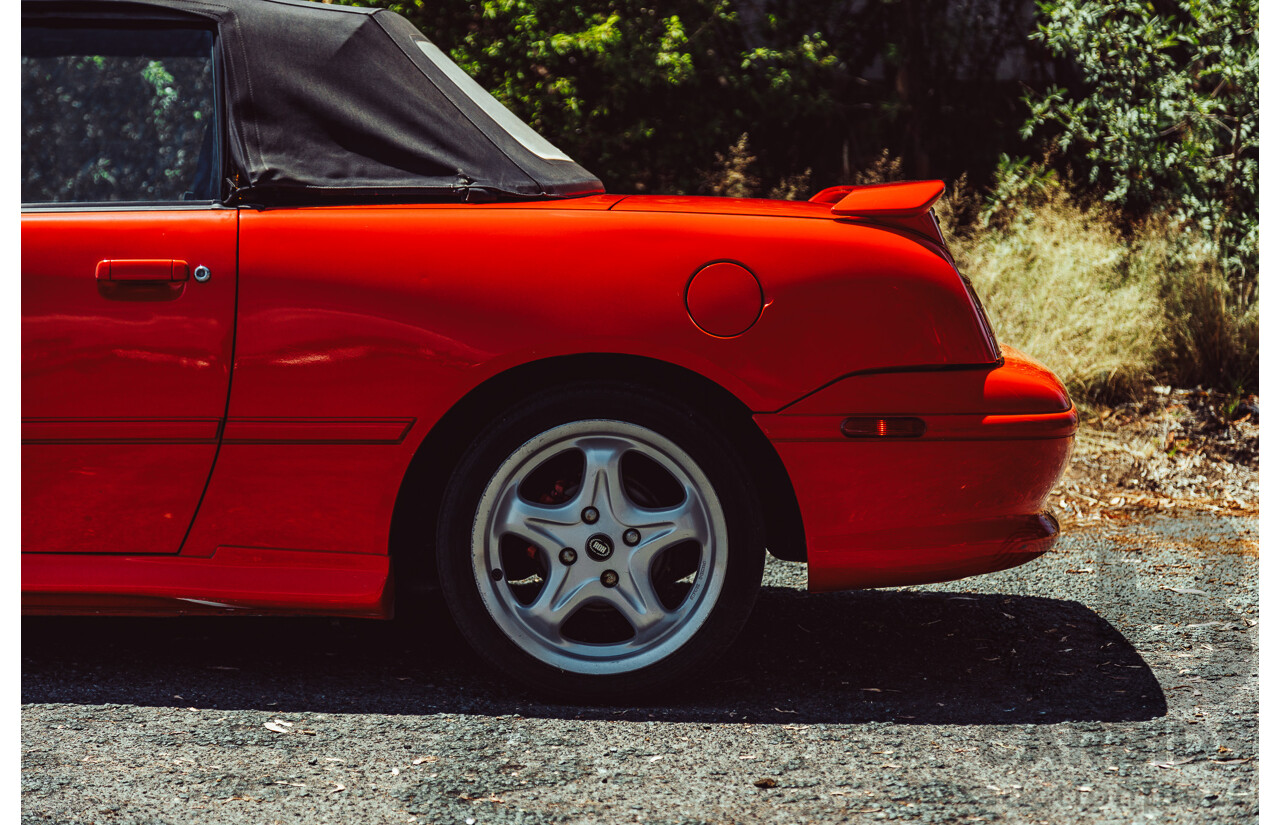 11/1989 Ford Capri Turbo SA 2d Convertible Red 1.6L